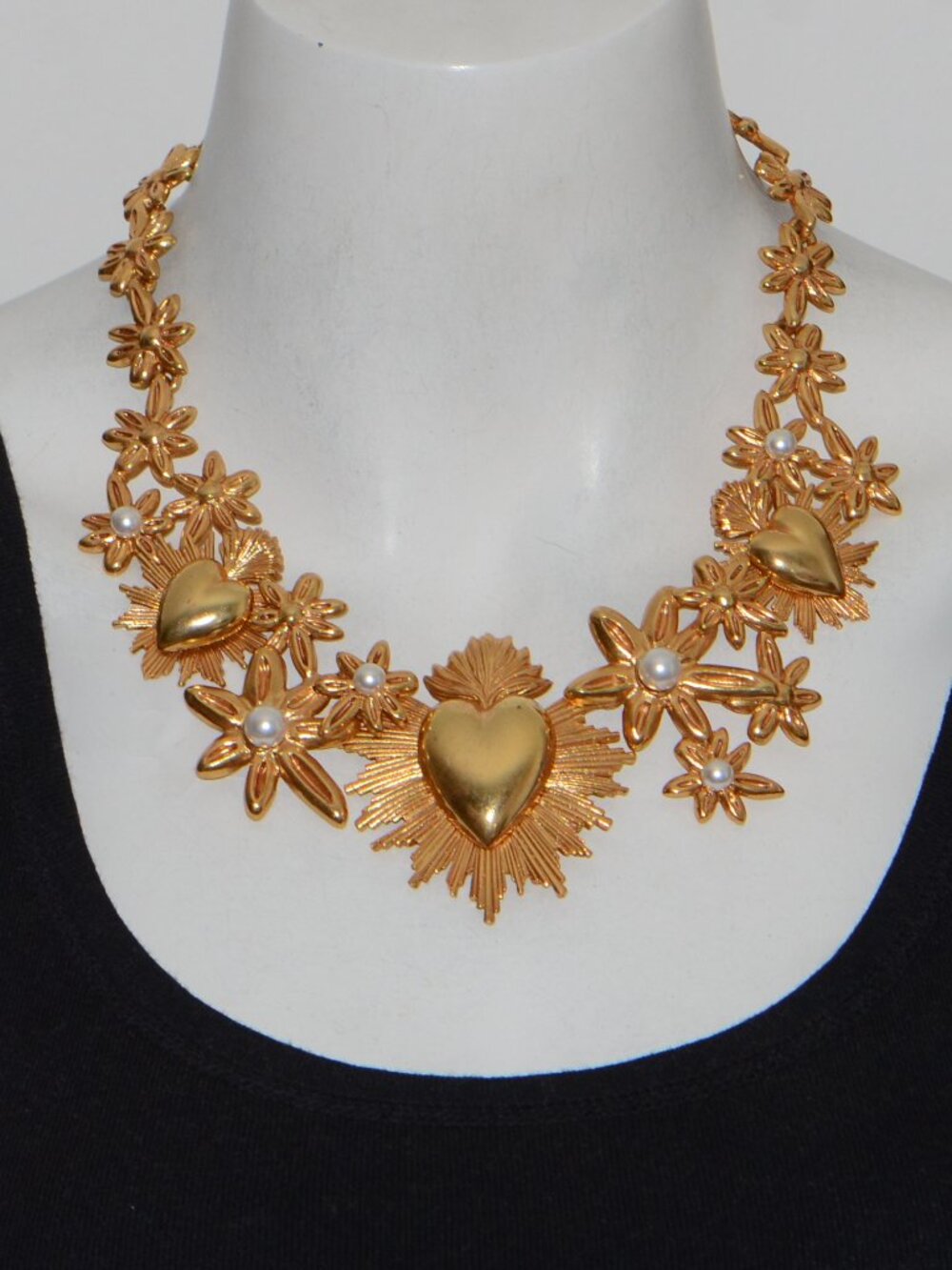 Oscar de la Renta Gold-tone Sacred Heart Necklace
